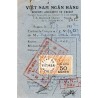 Timbre fiscal 1952 Etat du Viet-Nam Quoc-Gia Con Niêm 50 cents sur reçu
