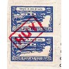 Hué 1972 - 2 timbres fiscaux locaux 10 $ bleu foncé sur document
