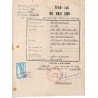 Hué 1975 timbre fiscal local 10 $ bleu turquoise sur document