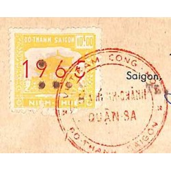 Saigon 1965 timbre fiscal...