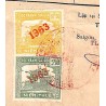 Saigon 1961 timbres fiscaux locaux 5 $ vert et  10 $ jaune sur document