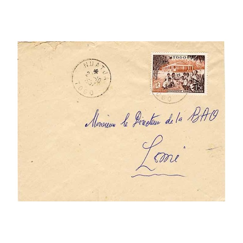 NUATJA TOGO 1957 lettre pour Lomé