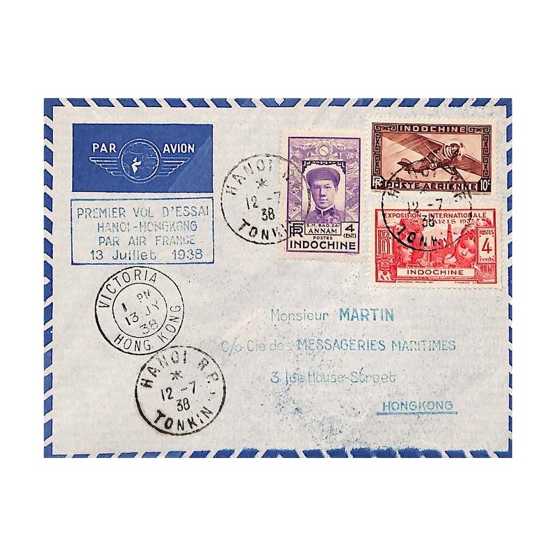 PREMIER VOL D'ESSAI HANOI - HONGKONG PAR AIR France