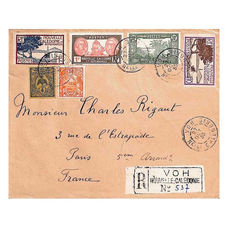 VOH Nelle CALEDONIE Etiquette spéciale de recommandation