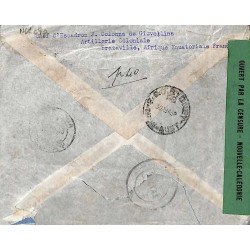 1943 NOUMEA NELLE-CALEDONIE cachet CENSURE ALLIEE NOUVELLE CALEDONIE 5