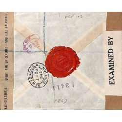 1942 NOUMEA NELLE-CALEDONIE censure US et ALLIEE NOUVELLE CALEDONIE 5