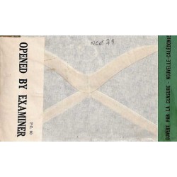 1942 NOUMEA NELLE-CALEDONIE Croix-Rouge cachet  CENSURE ALLIEE NOUVELLE CALEDONIE 5