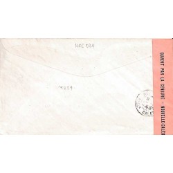 1943 OUACO NELLE-CALEDONIE cachet CENSURE ALLIEE NOUVELLE CALEDONIE 9