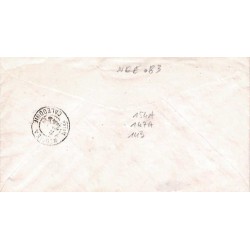 1943 TOUHO NELLE CALEDONIE cachet de CENSURE ALLIEE NOUVELLE CALEDONIE 3/5