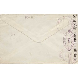 1939 Lettre pour les USA Affranchissement 129 Censure locale A2
