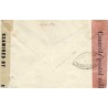1944 Lettre pour les USA avec 161 (x4) Censure locale et US