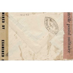 1943 Lettre pour l’Algérie avec 99 (x2)  Censure locale et US
