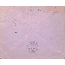 1936 lettre pour la France  avec 10 (x5)  PROTECTORAT FRANCAIS . WALLIS