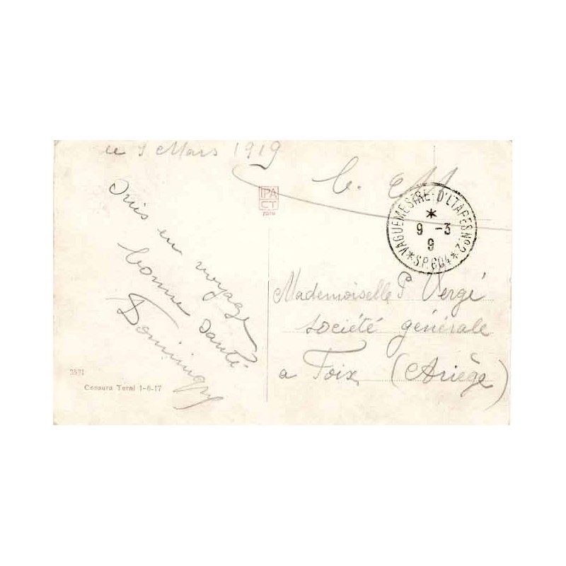 1919 VAGUEMESTRE - D’ETAPES N° 2 * S.P. 604 * noir