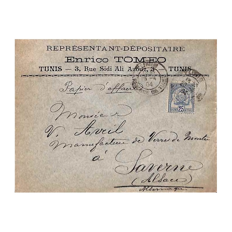 1904 lettre papiers d’affaires pour l’Allemagne 25 c.