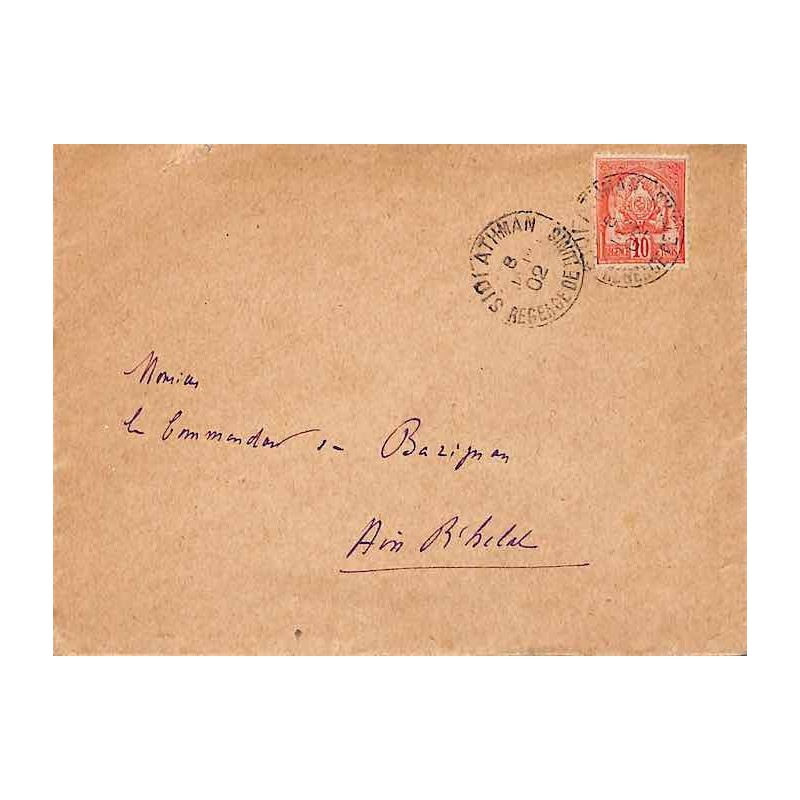 1902 Lettre SIDI ATHMAN REGENCE DE TUNIS