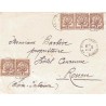1906 Lettre à 20 c. avec Tunisie 10 (x 5) de LE KEF