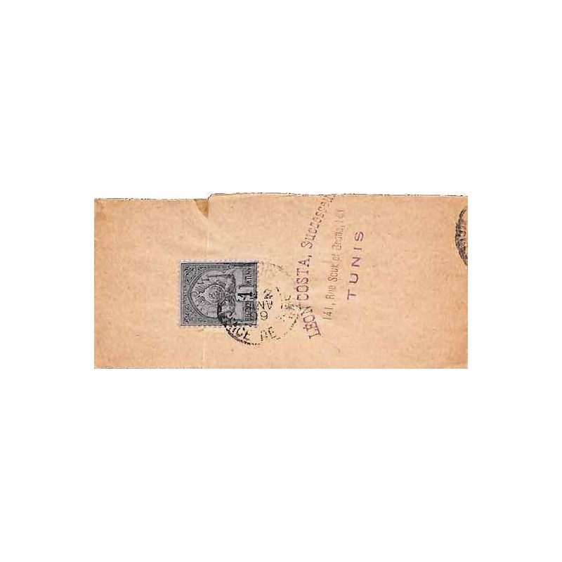 1899 Bande de journal Affranchie à 1 c
