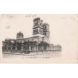 1904 Carte postale Affranchissement 24 de PONDICHERY INDE