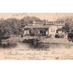 1904 Carte postale pour l'Indochine Oblitération PONDICHERY INDE