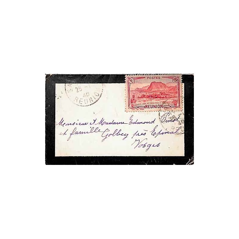 1940 Lettre de faire-part Affranchissement Réunion 140A