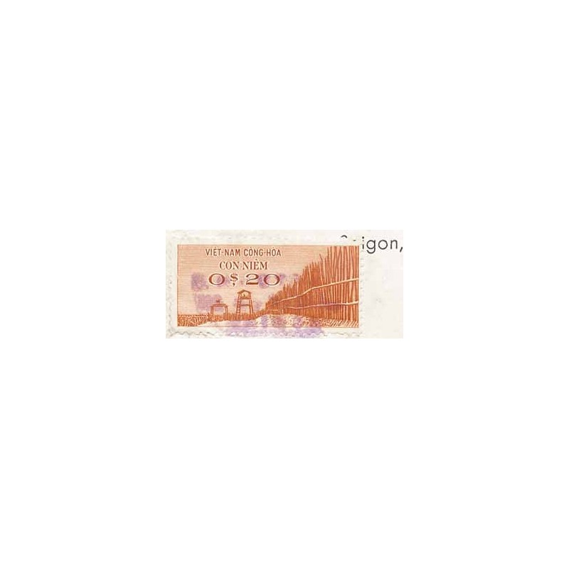 Quittance 1958 avec timbre fiscal Viet-Nam 0 $ 20