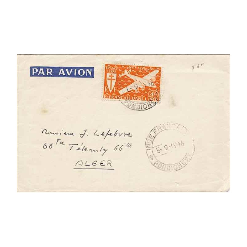 INDE FRANCAISE * PONDICHERY * 1946