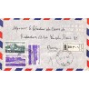 1953 BECHARRE Lettre recommandée avion avec Liban 83 (x 2) 86