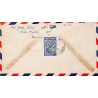 Lettre avion 1947 Affranchissement Syrie 280 Syrie indep. 5 (x2) et  fiscal  5 p. bleu