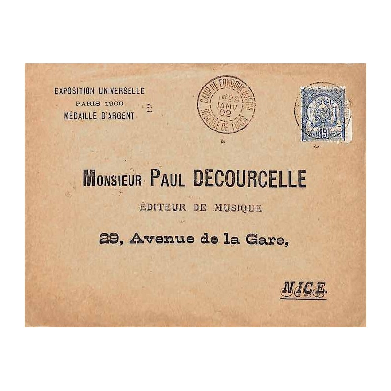 1902 Lettre Oblitération CAMP DE FOUNDOUK DJEDID