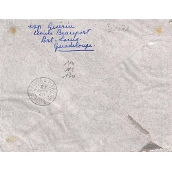 1940 Lettre à 8 f. de PORT-LOUIS GUADELOUPE Cachet CONTRÖLE POSTAL * Commission B *