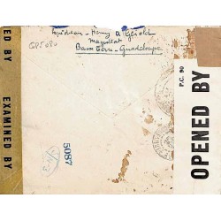 1942 Lettre avion pour l’Algérie Cachet CONTRÖLE POSTAL * Commission B *