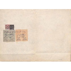 Droits de greffe 77 cents avec timbres surchargés 1897
