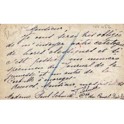 PORT - SAÏD EGYPTE 1902 sur Entier carte postale 10 c Sage surchargé avec date 111