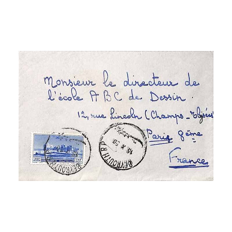 1950 lettre Liban PA63 de BEYROUTH RP