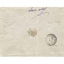 PORT-SAID EGYPTE 1922 Lettre Affranchissement tricolore à 30 millièmes