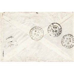 PORT-SAID EGYPTE Lettre Affranchissement tricolore à 25 c