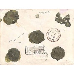 Lettre chargée pour la France 1914 Affranchissement 90 c.