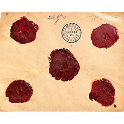 Lettre en valeur déclarée (2400 f.) pour l’intérieur 1928 Affranchissement 2 f 65