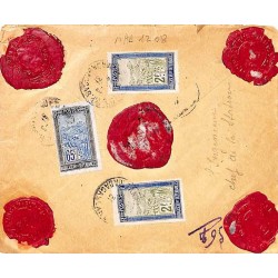 Lettre en valeur déclarée (9500 f.) pour la France 1931