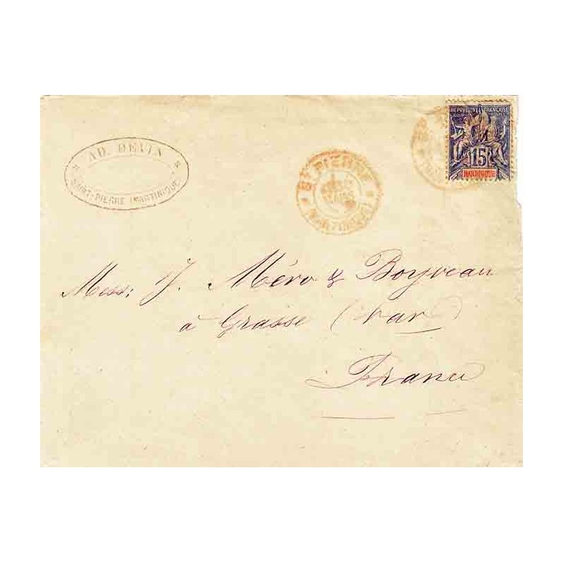 ST PIERRE * MARTINIQUE * 1899 rouge