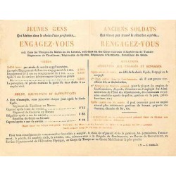 Carte  engagement dans les troupes du Maroc ou du Levant