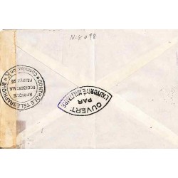 1939 ZINDER NIGER Cachet CONTRÖLE TELEGRAPHIQUE * COMMISSION K * AFRIQUE OCCIDENTALE FRANCAISE