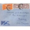 1947 Lettre avion pour l’Inde à 2 $ Oblitération SAIGON * COCHINCHINE *