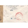 1942 Lettre à 16 f. pour la France Double censure