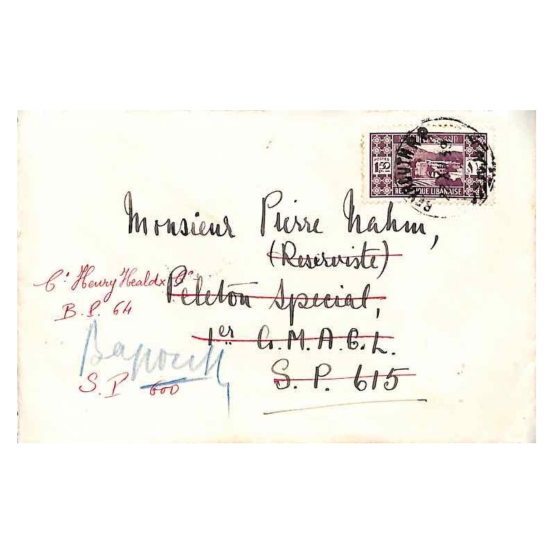 Lettre locale adressée à la poste aux armées 1939