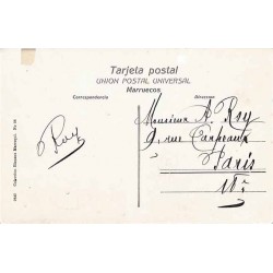 TANGER MAROC 1909 Affranchissement tricolore