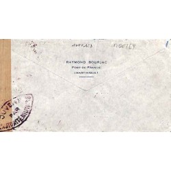 1941 Lettre à 10 f. 50 pour les USA Censure