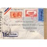 1941 Lettre à 16 f. pour la France Double censure