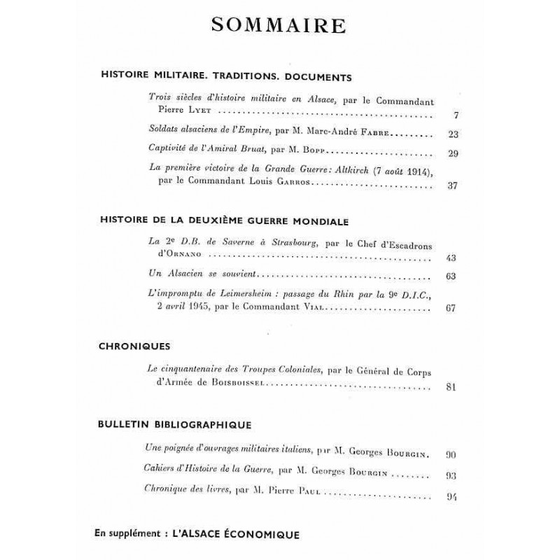 1950, n° 3 Revue Historique de l'Armée